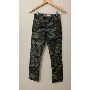 Levi's 511 knit jeans size 26 green camouflage stretch
